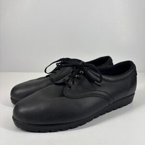 Munro American Berkley Women's US 12 WW Black Leather Oxford Travel Shoe M575211